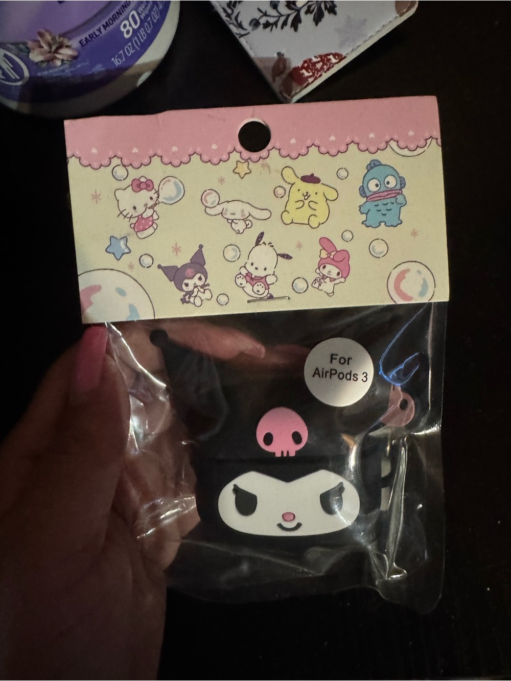 Kuromi Style Black Pink AirPods 3 Case